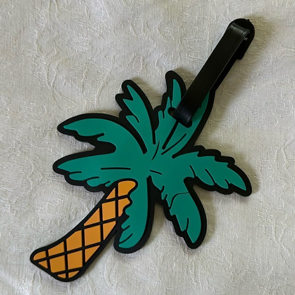 Luggage Tag Silicone Palm Tree Tropical Coastal Beach